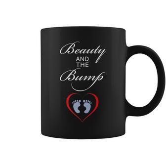 Beauty And The Bump Cute Pregnancy Announcement Coffee Mug - Monsterry CA