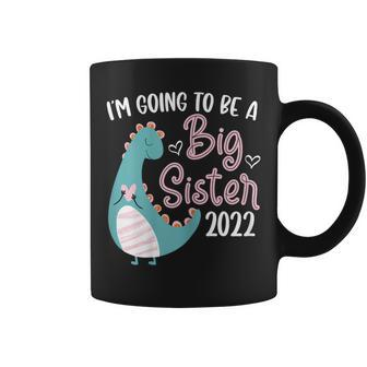 Become Big Sister 2022 Dinosaur Big Sis Coffee Mug - Monsterry DE