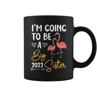 Become Big Sister 2022 Flamingo Pink Big Sis Coffee Mug - Monsterry CA