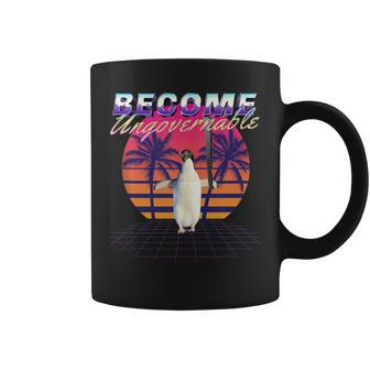 Become Ungovernable Machete Penguin Meme Vaporwave Coffee Mug - Monsterry