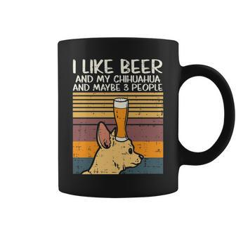 Beer Chihuahua 3 People Chiwawa Pet Drinking Dog Lover Coffee Mug | Mazezy