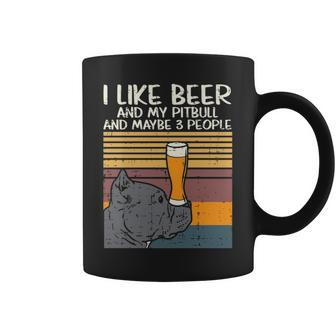 Beer Pitbull 3 People Drinking Pitties Dog Lover Owner Gif Coffee Mug | Mazezy