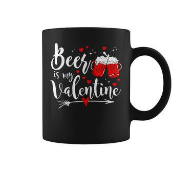 Beer Is My Valentine Day Drunk Cupid Drinking Heart Coffee Mug - Seseable