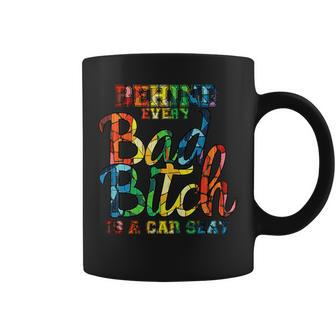 Behind Every Bad Bitch Is A Car Seat Vintage Coffee Mug - Monsterry UK