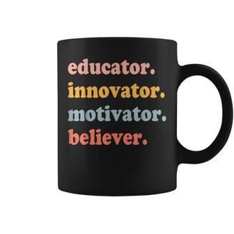 Believer Motivator Innovator Educator School Teachers Trendy Coffee Mug - Thegiftio UK