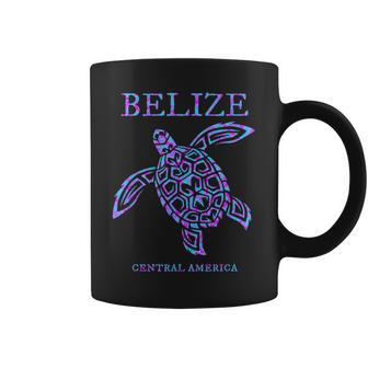 Belize Sea Turtle Retro Boys Girls Vacation Souvenir Coffee Mug - Seseable