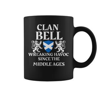 Bell Clan Scottish Family Kilt Tartan Lion Name Coffee Mug - Seseable