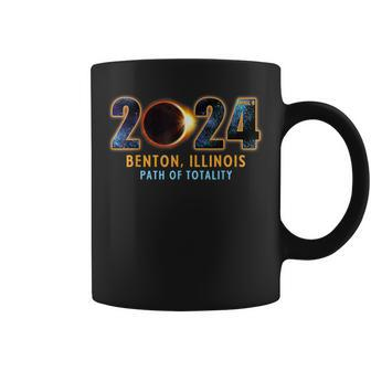 Benton Illinois Total Solar Eclipse 2024 Coffee Mug | Mazezy