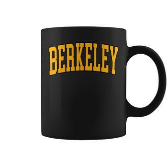 Berkeley Ca Arched Text Vintage Yellow Coffee Mug - Seseable