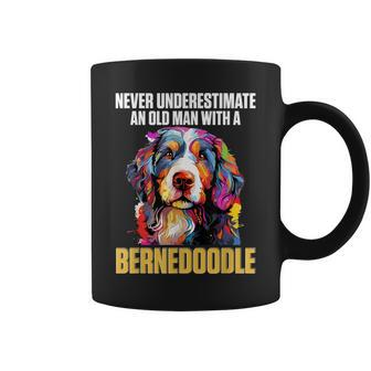 Bernedoodle Dog Breed Pet Never Underestimate A Old Man Coffee Mug | Mazezy