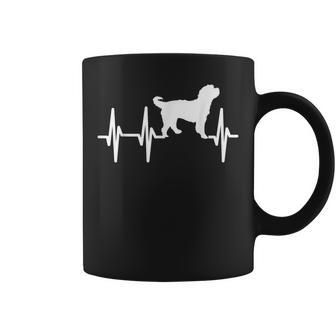 Bernedoodle Heartbeat Dog Mom Dad Pet Coffee Mug - Monsterry