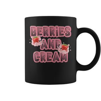 Berries And Cream Strawberries And Cream Berrys And Cream Coffee Mug - Monsterry AU