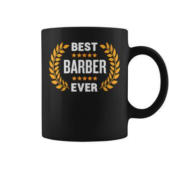 Best Barber Ever With Five Stars Name Barber Coffee Mug - Seseable