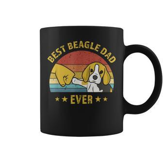 Best Beagle Dad Ever Retro Vintage Puppy Dog Daddy Tassen - Seseable