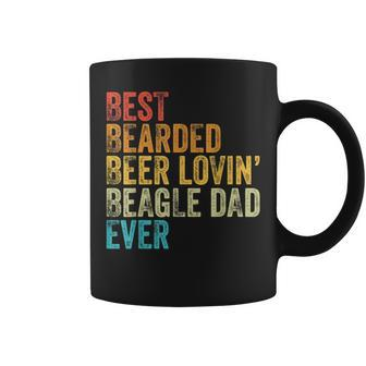 Best Bearded Beer Lovin Beagle Dad Pet Lover Dog Owner Retro Coffee Mug - Monsterry CA