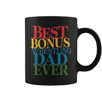 Best Bonus Wrestling Dad Ever Father's Day Coffee Mug - Seseable