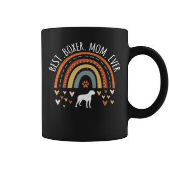 Best Boxer Mom Ever Rainbow For Boxer Dog Lover Mama Coffee Mug | Mazezy