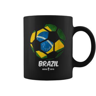 Best Brazil Soccer Ball Flag Brazilian Futbol Fan Coffee Mug - Monsterry AU