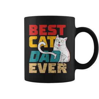 Best Cat Dad Ever Cat Dad Cat Lover Father Day Vintage Coffee Mug - Seseable