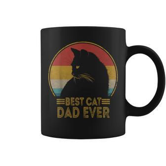 Best Cat Dad Ever Retro Sunset Daddy Cat Father's Day Coffee Mug - Monsterry UK