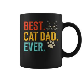 Best Cat Dad Ever Vintage For Retro Fathers Day Birthday Coffee Mug - Monsterry CA