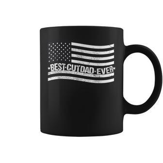 Best Cute Dad Ever Fathers Day For Dad American Us Flag Coffee Mug - Monsterry