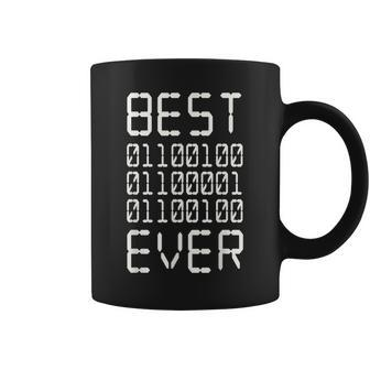 Best Dad Ever In Binary Code Computer Geek Fathers Day Coffee Mug - Monsterry