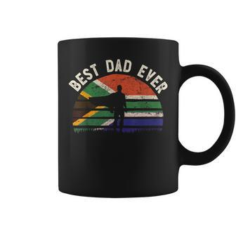 Best Dad Ever South Africa Hero Vintage Flag Retro Coffee Mug - Monsterry DE