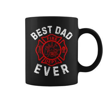 Best Dad Ever Symbol Firefighter Fireman Parent Fathers Day Coffee Mug - Seseable