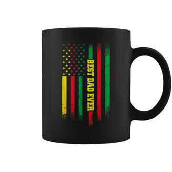 Best Dad Ever Usa Flag Black History Day Father Day Coffee Mug - Seseable
