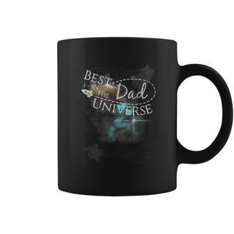 Best Dad In The Universe Fathers Day Space Nebula Coffee Mug - Monsterry