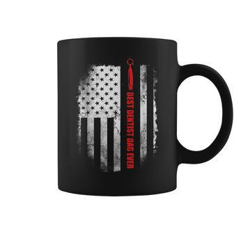 Best Dentist Dad Ever American Flag Fathers Day Coffee Mug - Monsterry CA