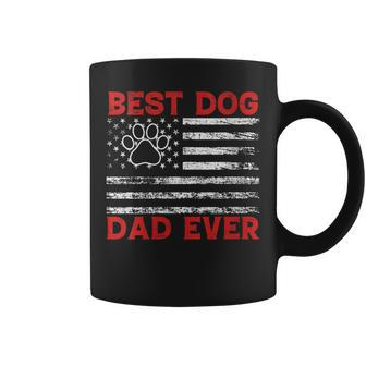 Best Dog Dad Ever American Flag Happy Fathers Day Puppy Coffee Mug - Thegiftio UK