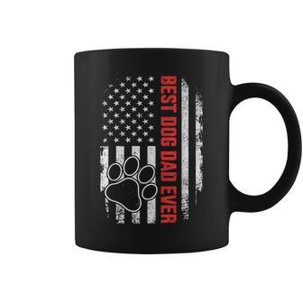 Best Dog Dad Ever Us American Flag For Fathers Day Birthday Coffee Mug - Monsterry