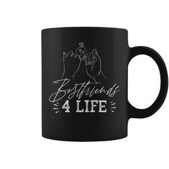 Best Friends 4 Life Saying Friendship Cute Friend Coffee Mug - Monsterry
