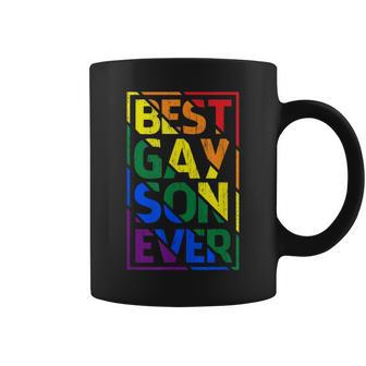 Best Gay Son Ever Lgbt Pride Rainbow Flag Family Outfit Love Coffee Mug - Monsterry AU