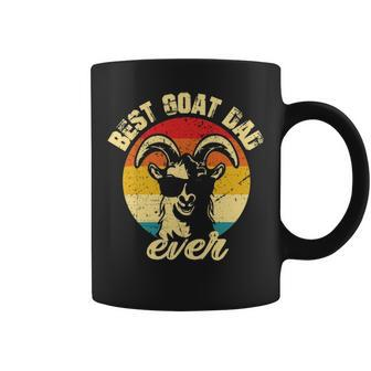 Best Goat Dad Ever Face Retro Vintage Sunset Coffee Mug | Mazezy UK