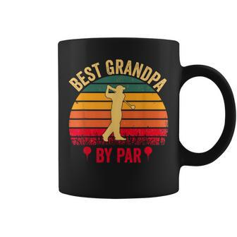Best Grandpa By Par Golf Fathers Day Golfer Grandad Coffee Mug - Monsterry