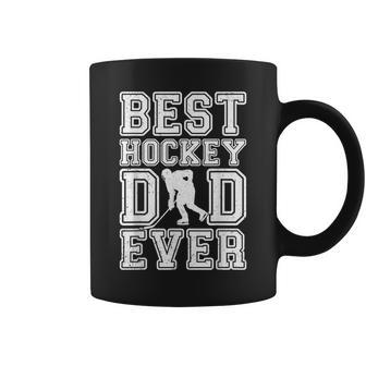 Best Hockey Dad Ever Father's Day Ice Hockey Vintage Daddy Coffee Mug - Monsterry