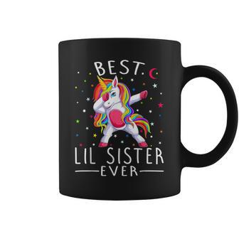 Best Lil Sister Ever Dabbing Unicorn Coffee Mug - Monsterry AU