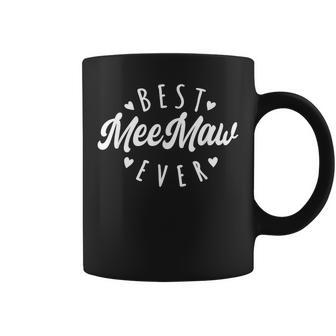 Best Meemaw Ever Modern Calligraphy Font Mother's Day Meemaw Coffee Mug - Seseable