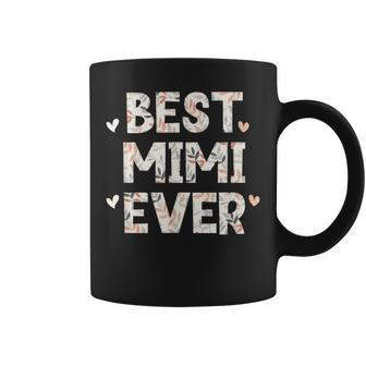 Best Mimi Ever Floral Family Love Hearts Coffee Mug - Monsterry CA