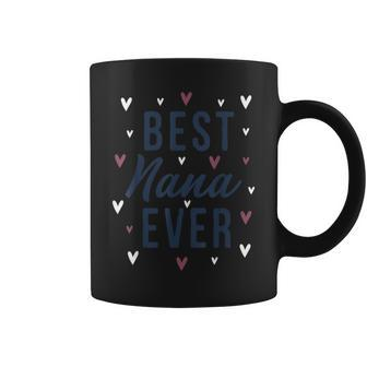 Best Nana Ever Cute Love Heart Print Coffee Mug - Thegiftio UK