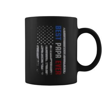 Best Papa Ever Father's Day Loving Dad Us Flag 4Th Of July Coffee Mug - Thegiftio UK