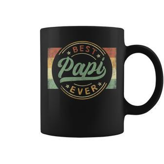 Best Papi Ever Emblem Father's Day Papi Grandpa Coffee Mug - Seseable