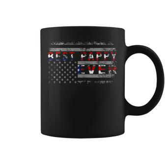 Best Pappy Ever Vintage American Flag Father's Day Men Coffee Mug - Thegiftio UK