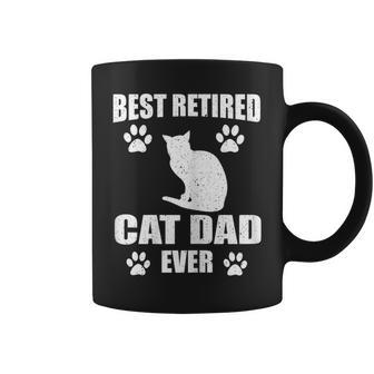 Best Retired Cat Dad Ever Cat Lover Retirement Coffee Mug - Monsterry UK