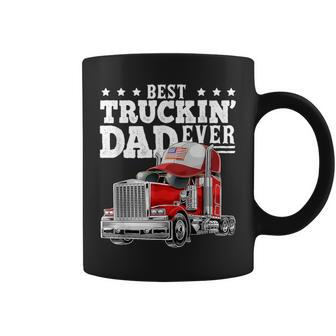 The Best Trucker Dad Of All Time Father's Day Coffee Mug - Seseable