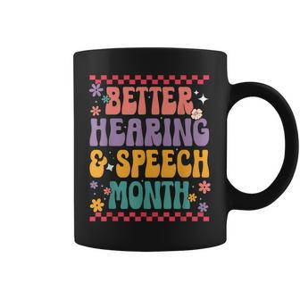 Better Hearing And Speech Month Speech Therapist Retro Coffee Mug - Monsterry DE