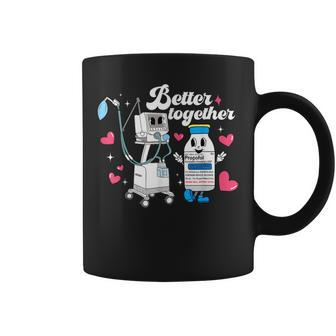 Better Together Nurse Valentine's Day Respiratory Therapist Coffee Mug | Mazezy